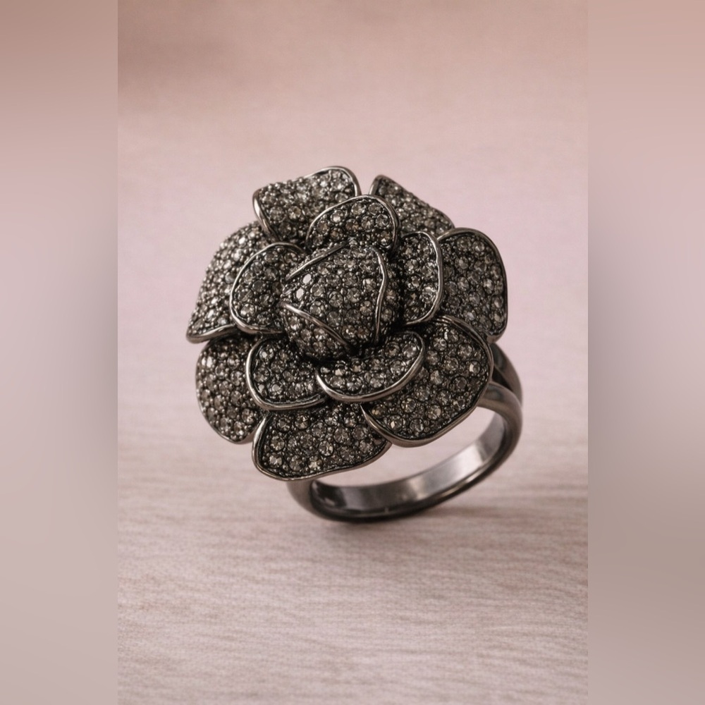 NORDSTROM Ariella Collection Faux Rhinestone Flower Ring - Picture 1 of 9